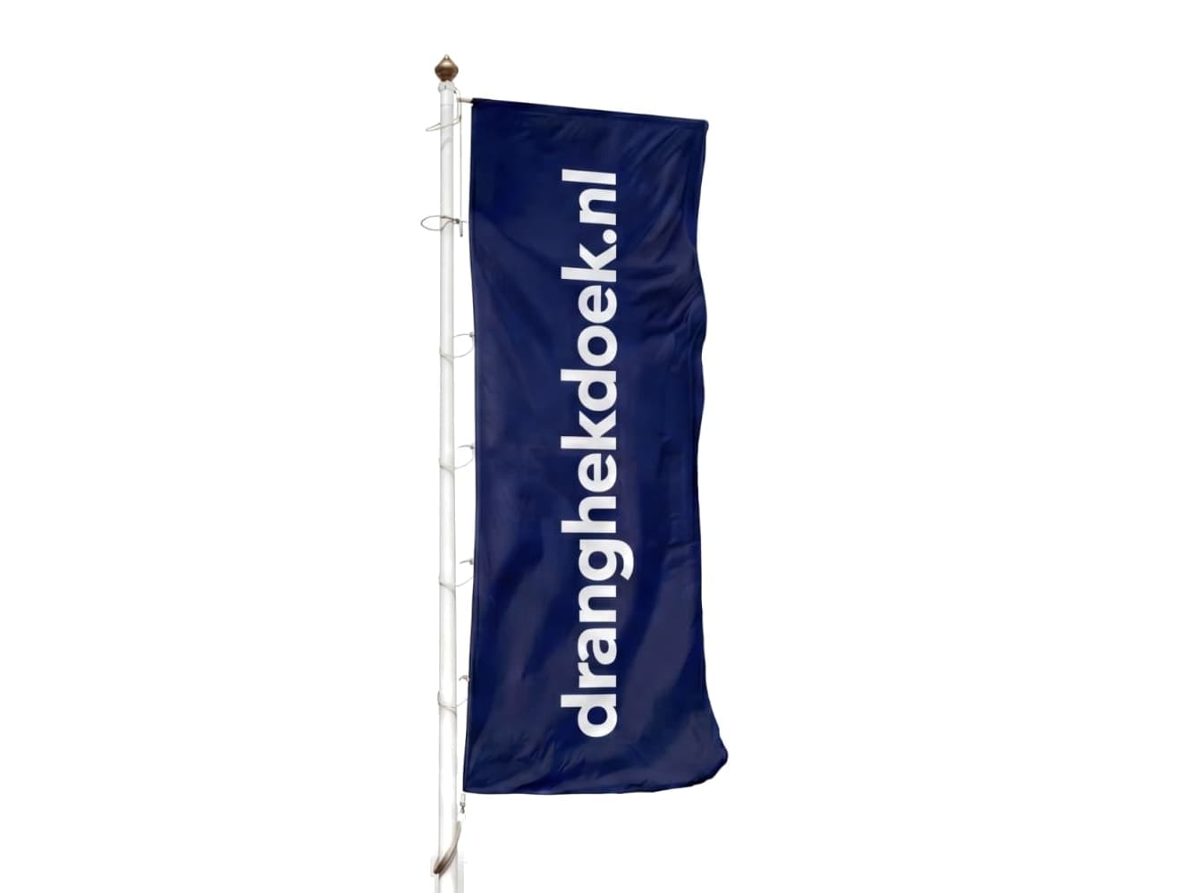 Baniervlag van Dranghekdoek.nl in een vlaggenmast