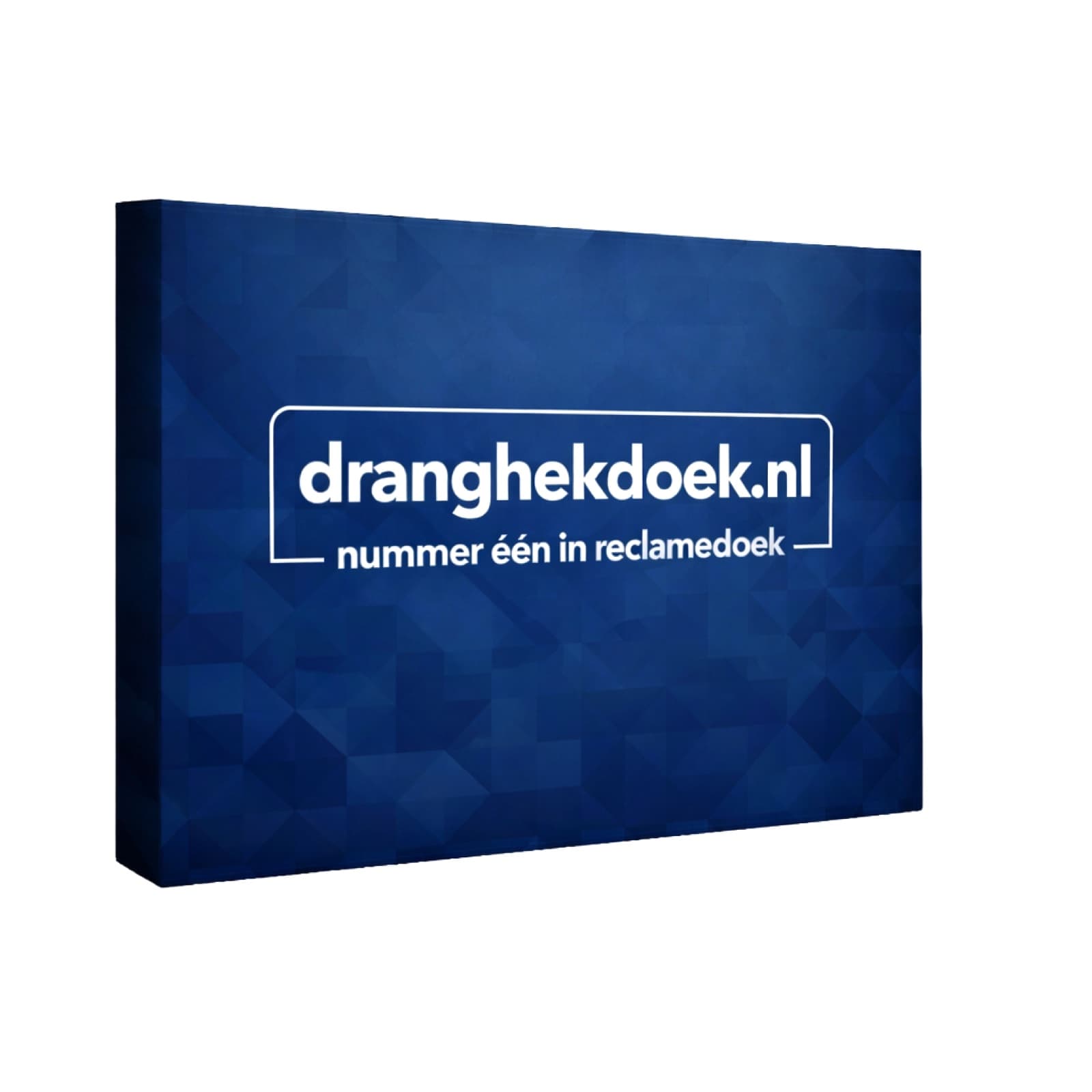 Bedrukte beurswand van Dranghekdoek.nl
